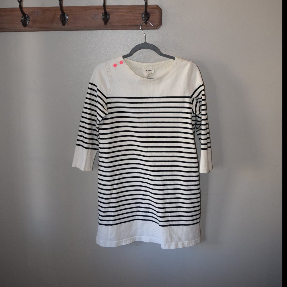 Allihop Striped Sweater Dress with Pink Buttons!